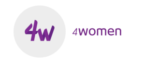 Logotipo do 4women na cor roxa