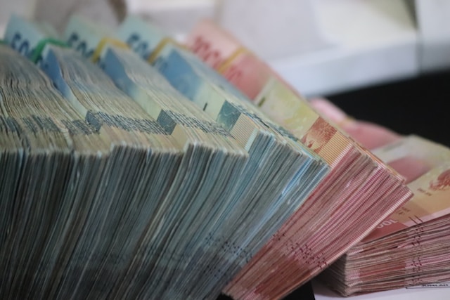 Notas de dinheiro em espécie