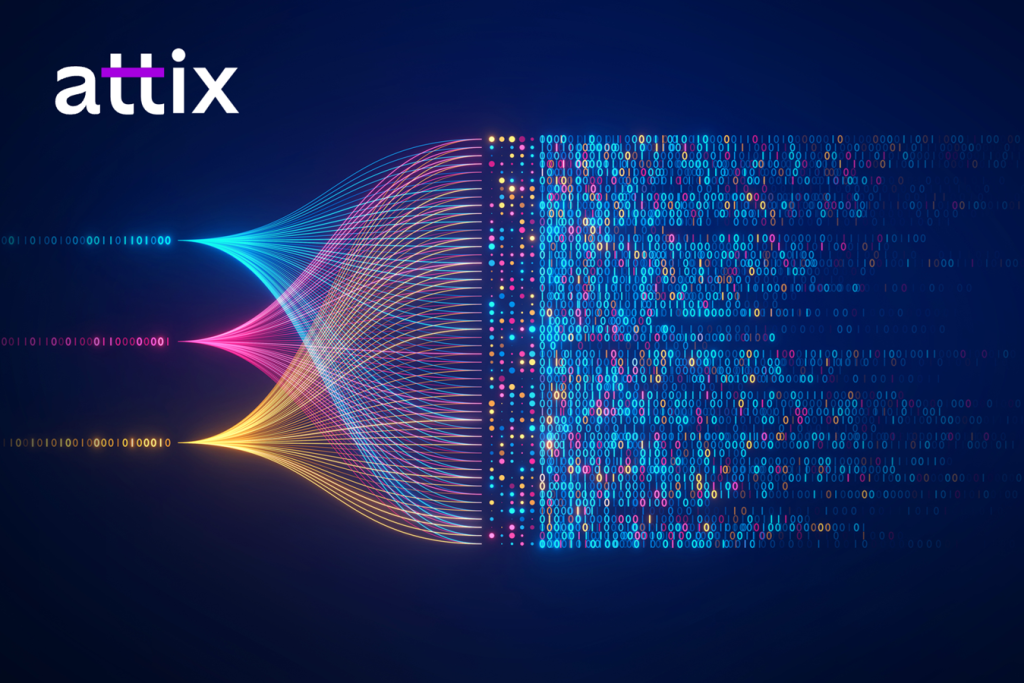 Tecnologia de Big Data e ilustração de ciência de dados-Conceito de fluxo de dados
