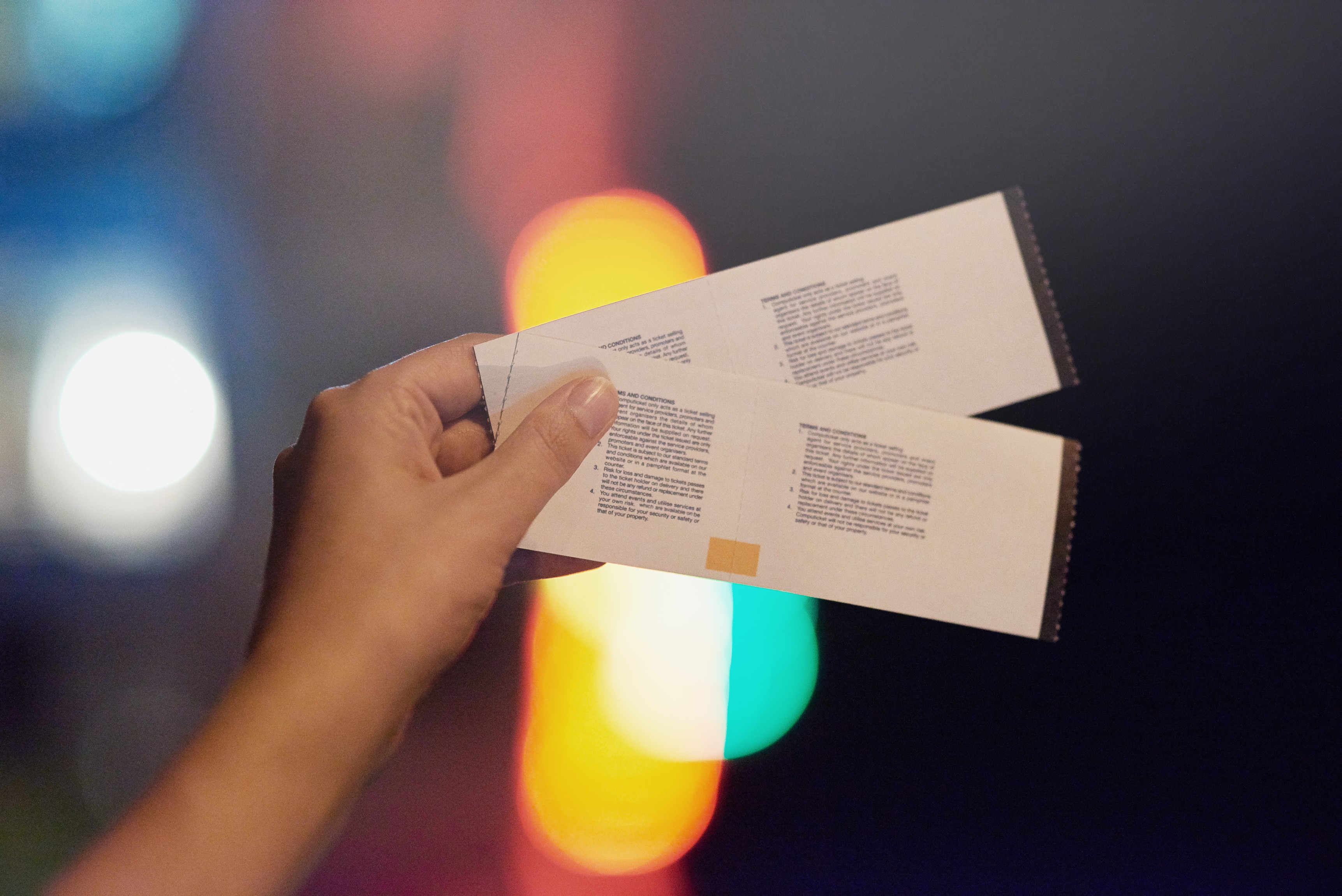 Ingressos para um show
